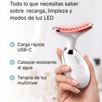 Masajeador Facial LED con EMS, Calor y Vibración
