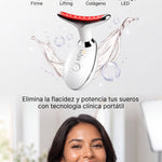 Masajeador Facial LED con EMS, Calor y Vibración
